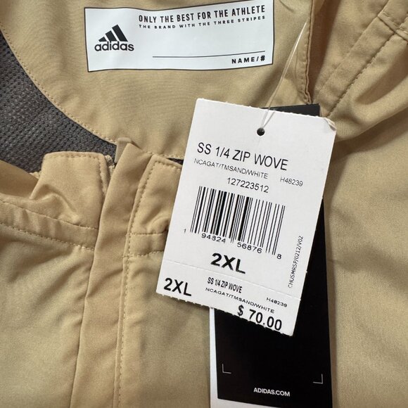 Adidas Georgia Tech Yellow Jackets 1/4 Zip Team Issue Jacket Mens H48239 NEW - Picture 11 of 11